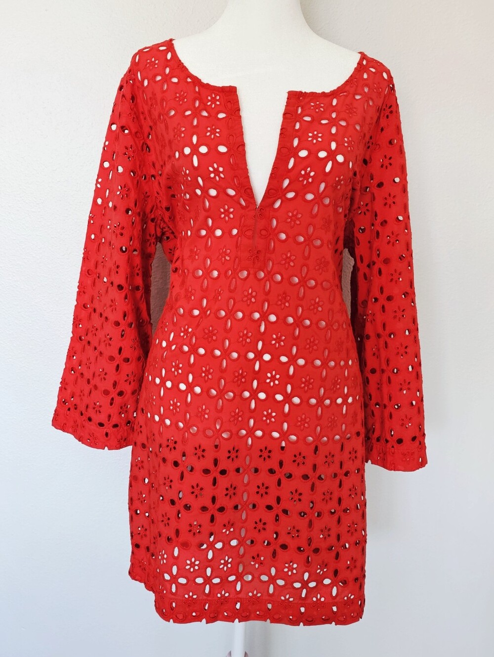 J. Crew Laser-cut Eyelet Tunic Dress